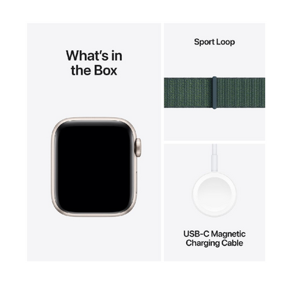 APPLE WATCH SE 40mm GPS Starlight Case Green Sport Loop [MXEH3ZPA]