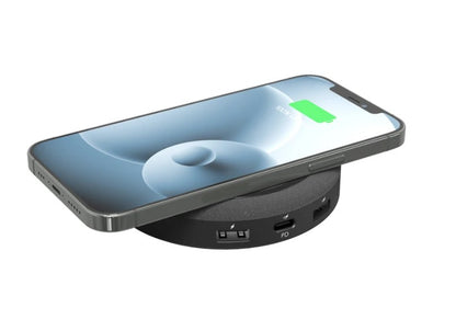 Mophie Universal Wireless Charging Hub, Charge Up to 4 Devices (3 USB Ports + Wireless Charging Surface)
