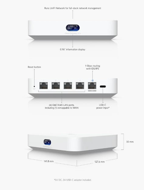 Ubiquiti UniFi Cloud Gateway Ultra, Multi-WAN [NHU-UCG-ULTRA]