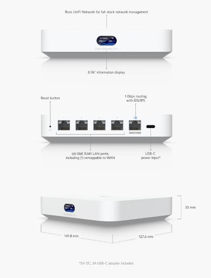 Ubiquiti UniFi Cloud Gateway Ultra, Multi-WAN [NHU-UCG-ULTRA]