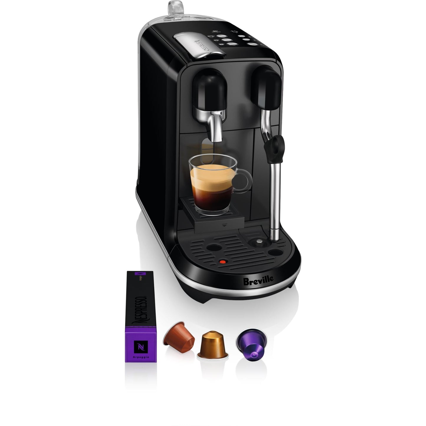 Nespresso Creatista Uno Capsule Coffee Machine By Breville - Black Sesame