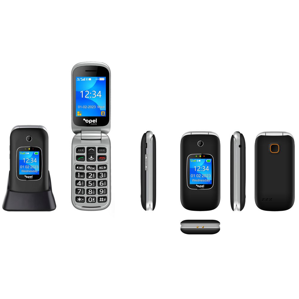 Opel Mobile FlipPhone 6 4G 128MB/32GB - Black
