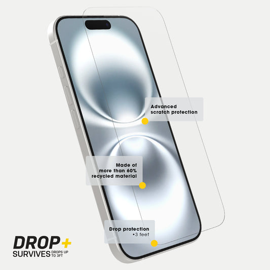 OtterBox Premium Glass Protector - iPhone 15 / 16 - Clear