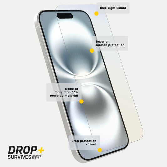 OtterBox Premium Pro Glass Protector - iPhone 16 Pro Blue Light Guard