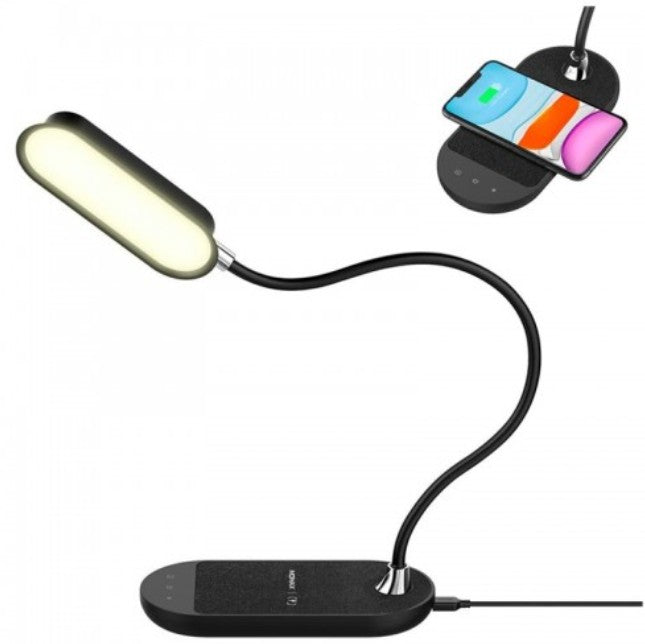 MOMAX Q.LED Flex Mini Lamp with Wireless Charging (Black)