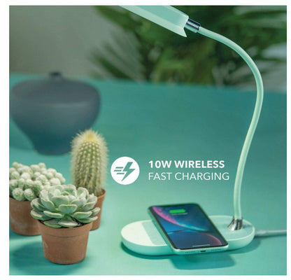 MOMAX Q.LED Flex Mini Lamp with Wireless Charging (Green)
