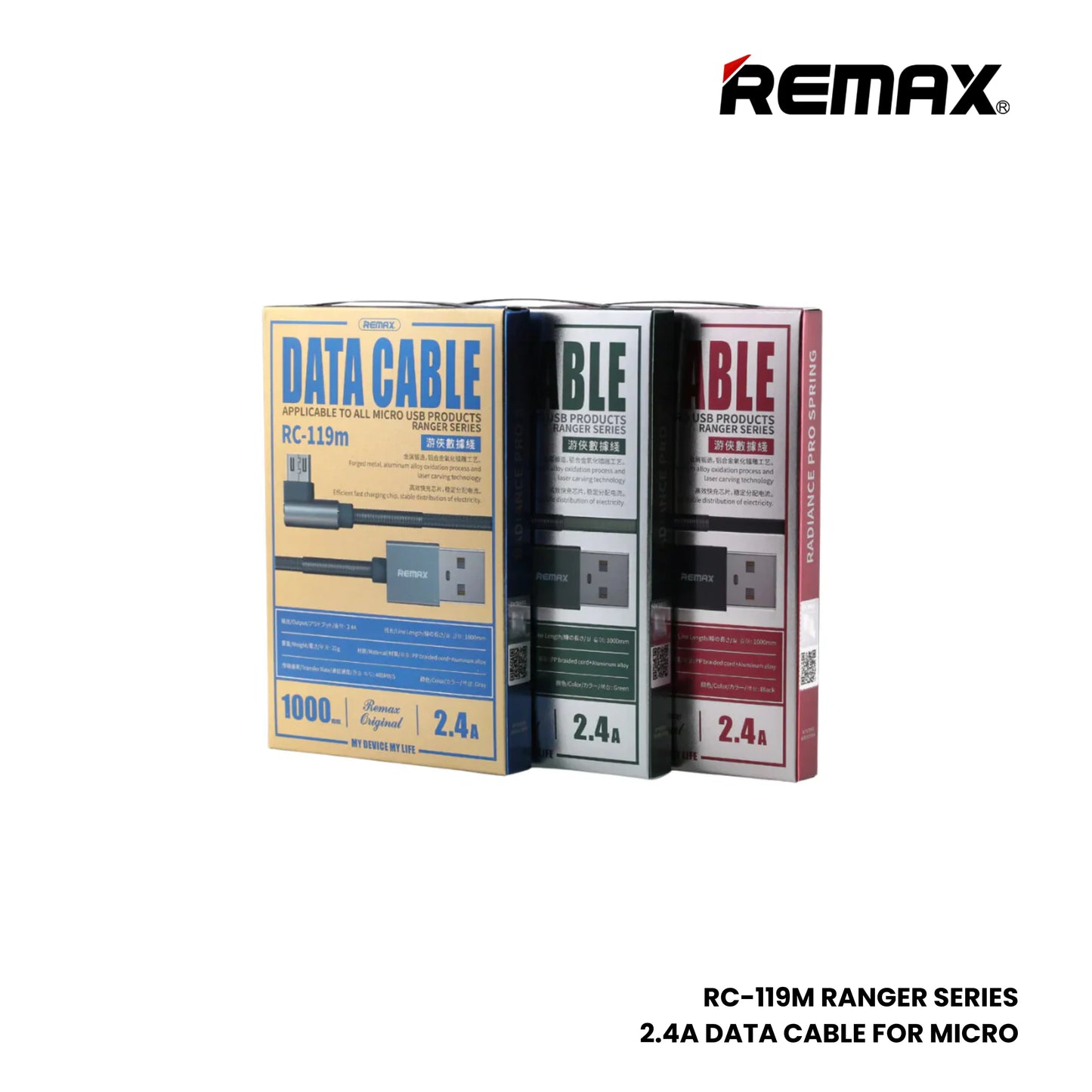 Remax [RC-119M] Ranger Series Micro USB Data Cable – Black