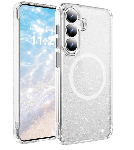 Gemshell Glitter MagSafe Case for Samsung Galaxy S26 - Silver