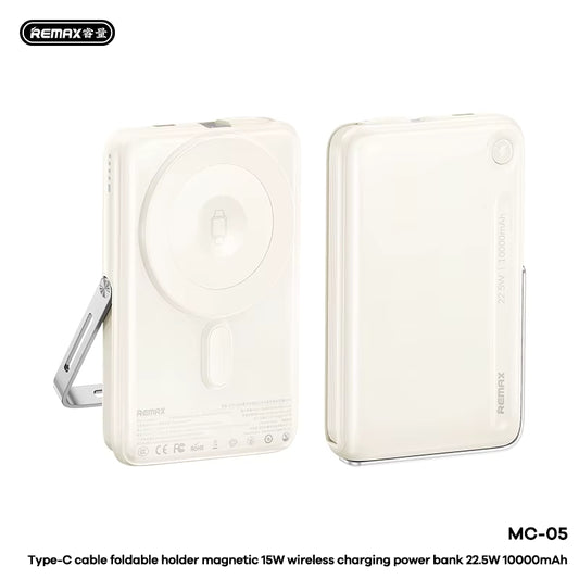REMAX [MC-05-BEIGE] MagSafe Wireless Power Bank 10000 mAh - Beige