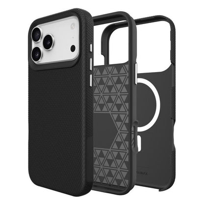 Rhinos Rugged Shockproof Case with Magnetic Ring for iPhone 17 Pro Max - Black