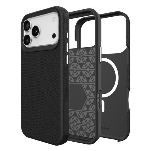 Rhinos Rugged Shockproof Case with Magnetic Ring for iPhone 17 Pro Max - Black
