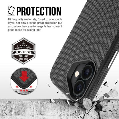 Rhinos Rugged Shockproof Case with Magnetic Ring for iPhone 17  - Black
