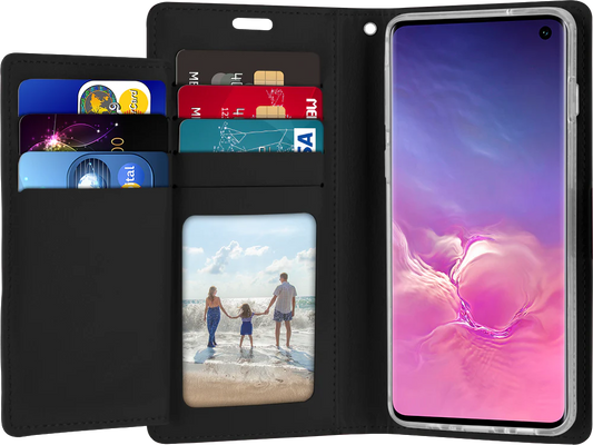 Goospery Rich Diary Book Case - iPhone 12 Mini 5.4' - BLACK