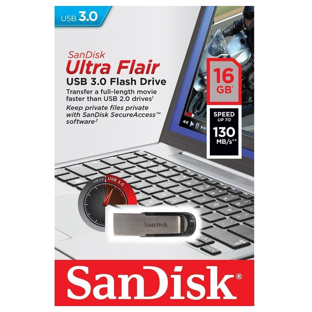 SanDisk Ultra Flair USB 3.0 Flash Drive 16GB