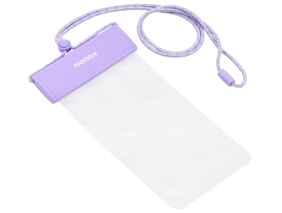 MOMAX WaterProof Pouch with Neck Strap - Purple
