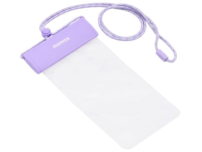 MOMAX WaterProof Pouch with Neck Strap - Purple