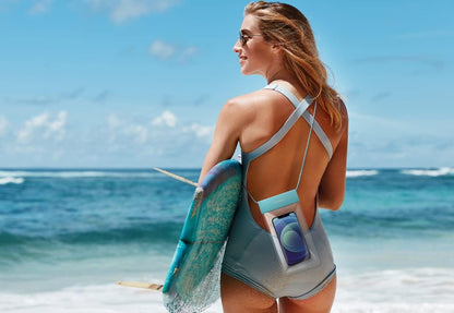 MOMAX WaterProof Pouch with Neck Strap - Blue