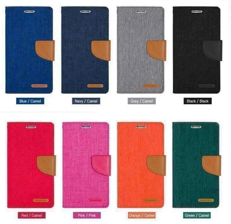 Goospery Canvas Book Case - IPHONE XS MAX - ORANGE