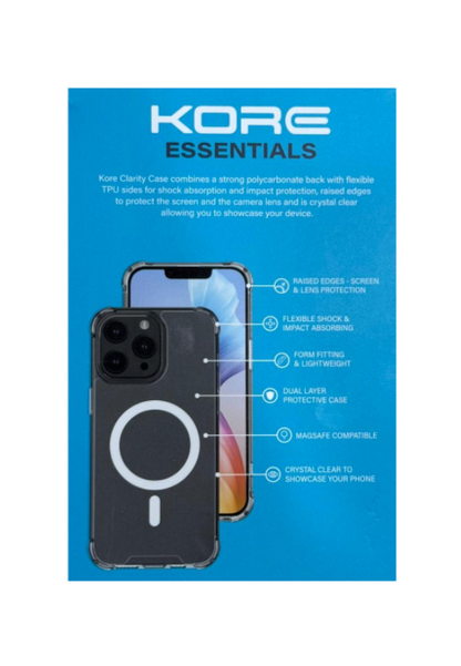 Kore Clarity MagSafe Case for iPhone 16 6.1" - Clear