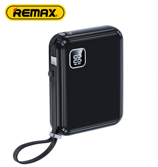 REMAX RPP-579 22.5W Power Bank [10K mAh] [1 Port + Lightning & USB C Cables] - BLACK