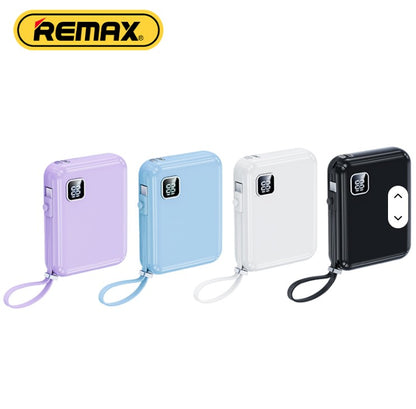 REMAX RPP-579 22.5W Power Bank [10K mAh] [1 Port + Lightning & USB C Cables] - WHITE