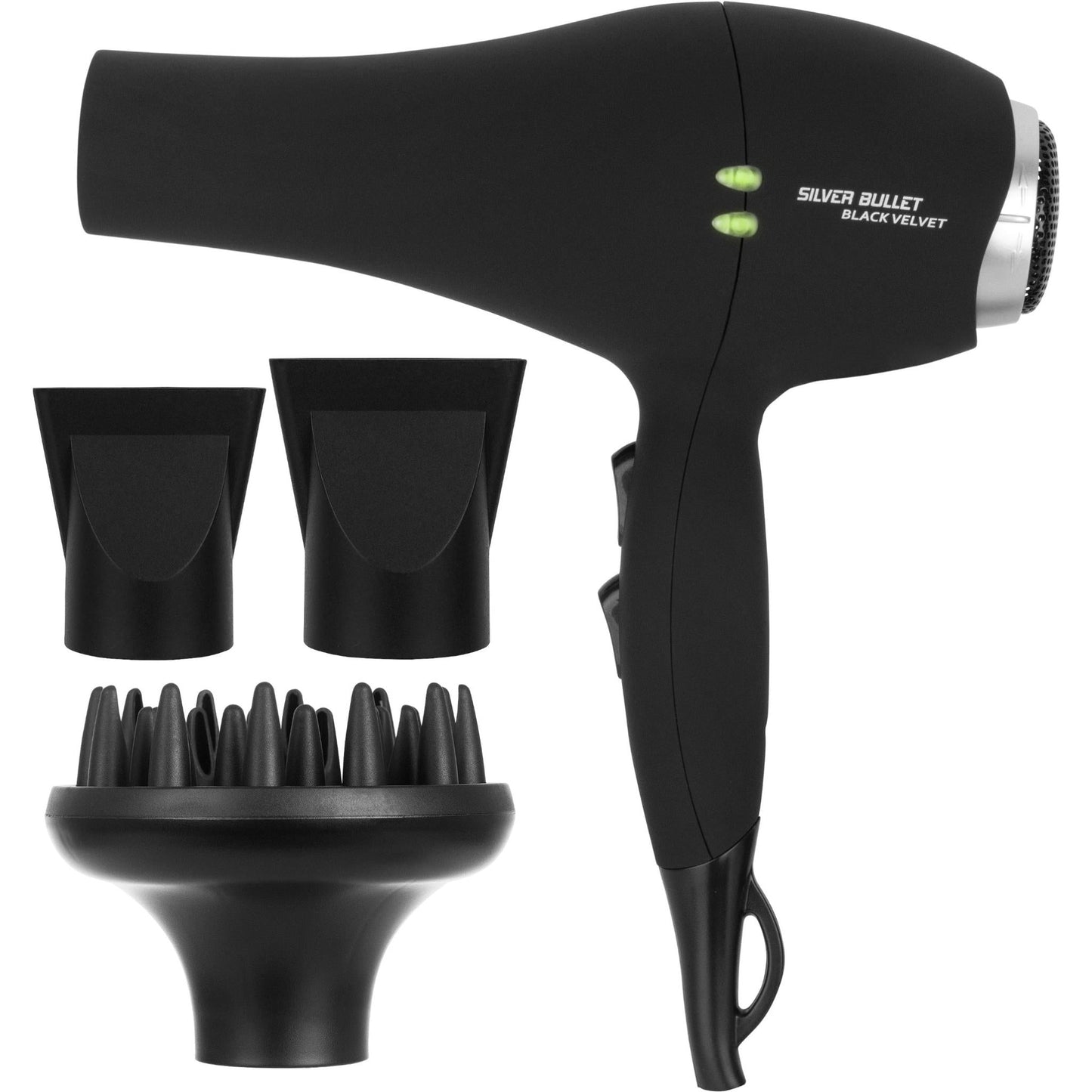 Silver 2000W Bullet Velvet Dryer - Black
