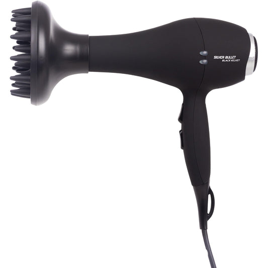 Silver 2000W Bullet Velvet Dryer - Black