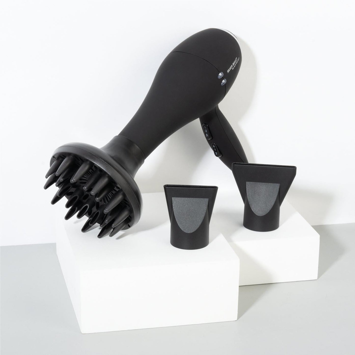 Silver 2000W Bullet Velvet Dryer - Black