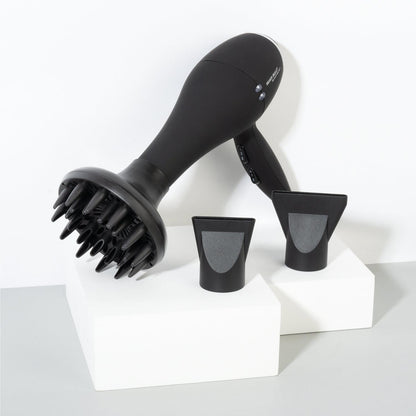 Silver 2000W Bullet Velvet Dryer - Black