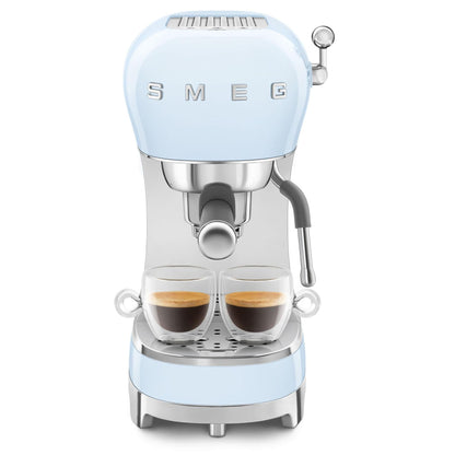 Smeg 50's Style Espresso Manual Coffee Machine - Pastel Blue