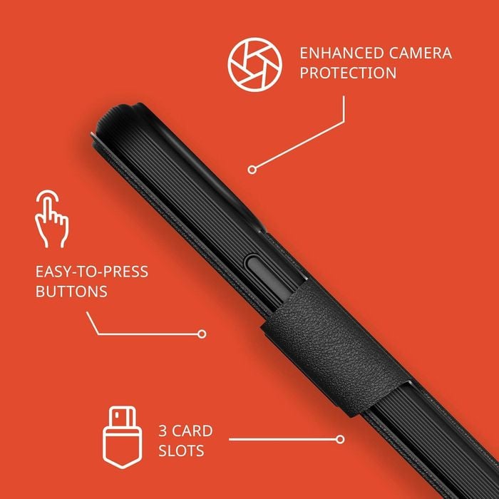 TECH21 EvoLite Wallet Case for iPhone 15 Pro 6.1" - Black