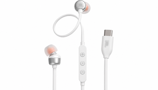 JBL Tune 310C USB-C Wired Hi-Res In-Ear Headphones - White (AU Stock)