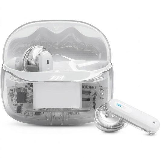 JBL Tune Beam 2 True Wireless Noise Cancelling Earbuds - Ghost White (AU Stock)