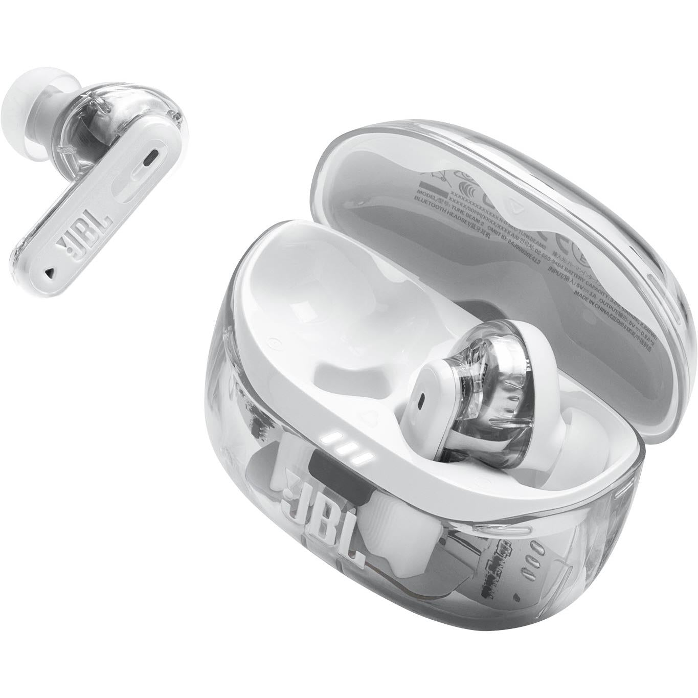 JBL Tune Beam 2 True Wireless Noise Cancelling Earbuds - Ghost White (AU Stock)