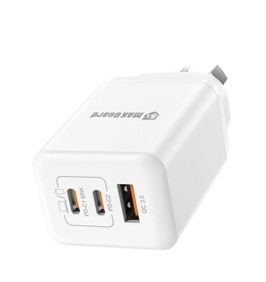 MaxGuard 65W PD Wall Charger for Laptops / Tablets / Phones