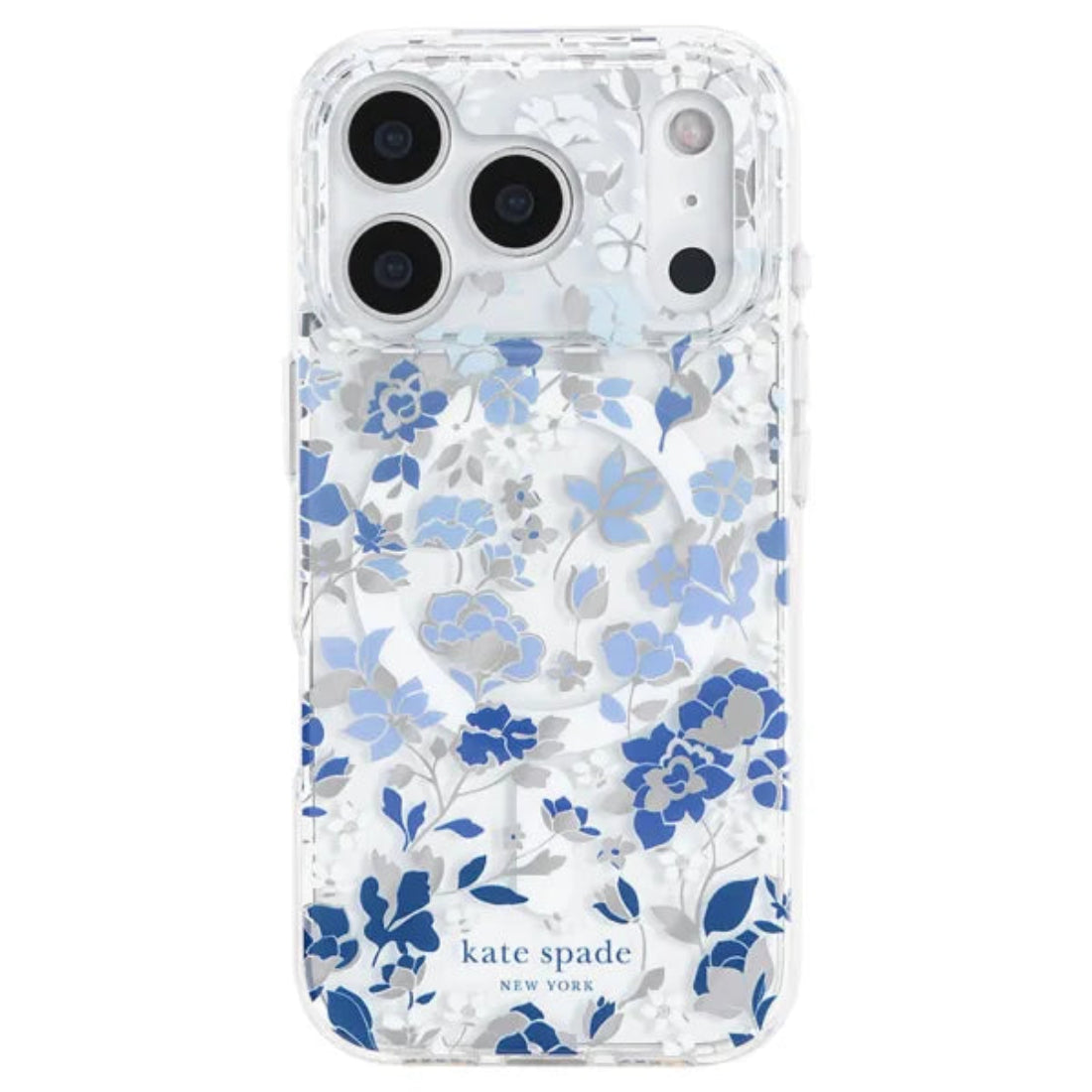Kate Spade Flowerbed Blue MagSafe Case for iPhone 18 Pro Max 2026 - Clear / Blue