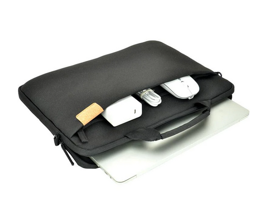 XCD Recyucled 13.3' Slimline Laptop Briefcase Bag - Black