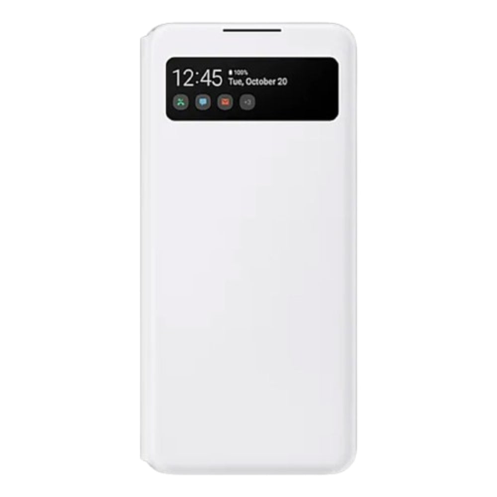 Original Samsung A42 5G Smart S View Wallet Cover - White