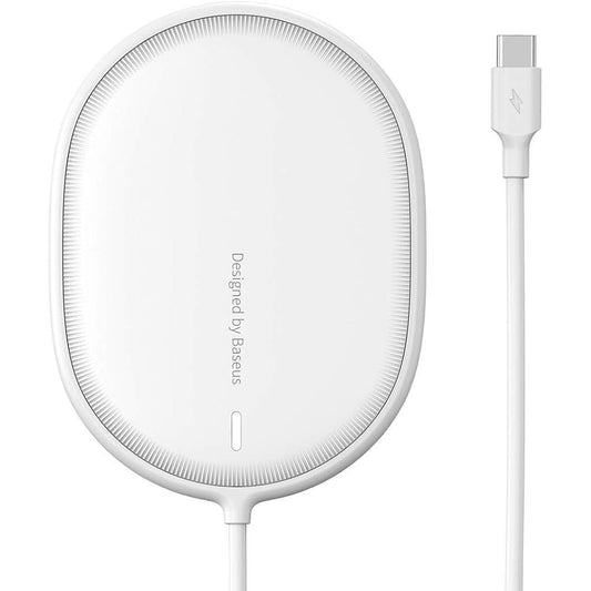 BASEUS Light Magnetic Wireless Qi Charger 15w - White