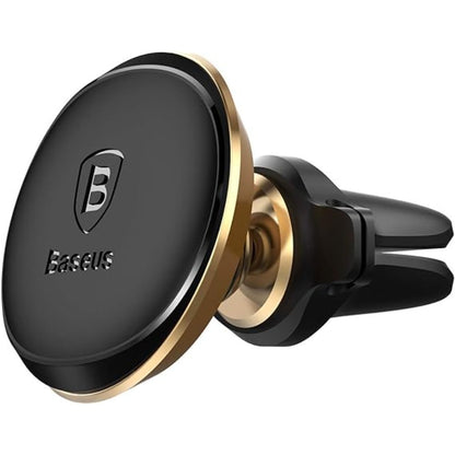 BASEUS Magnetic Air Vent Car Mount Holder with Cable Clip (GOLD)
