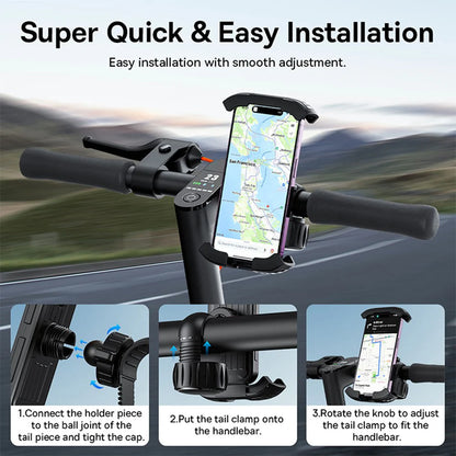 BASEUS QuickGo Series Bike Phone Mount Cluster (Black)