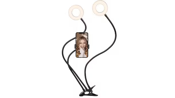 Cygnett V-Dual 2-in-1 Selfie Ring Light with Phone Holder