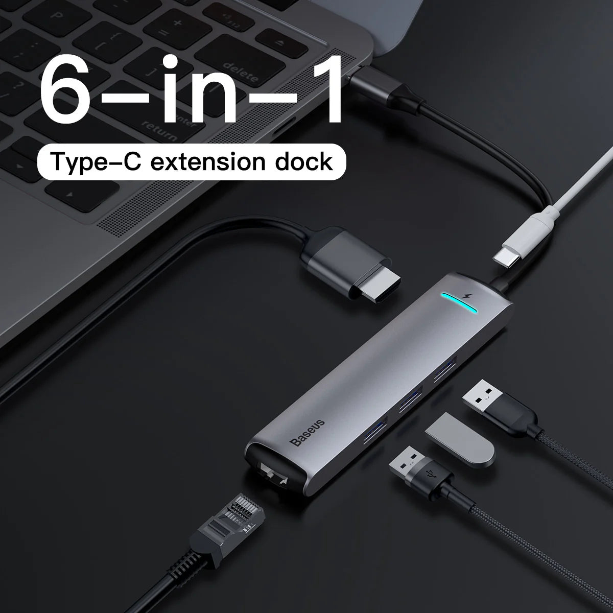 BASEUS Mechanical Eye 6 In 1 USB Type-C Hub