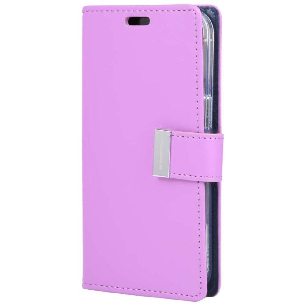 Goospery Rich Diary w/ Card Slot Book Case - iPhone X - PURPLE