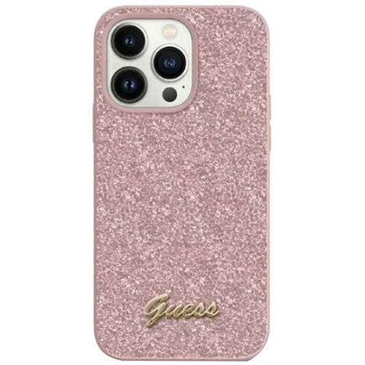 Guess Glitter Flakes Case - iPhone 14 Pro 6.1' - Pink