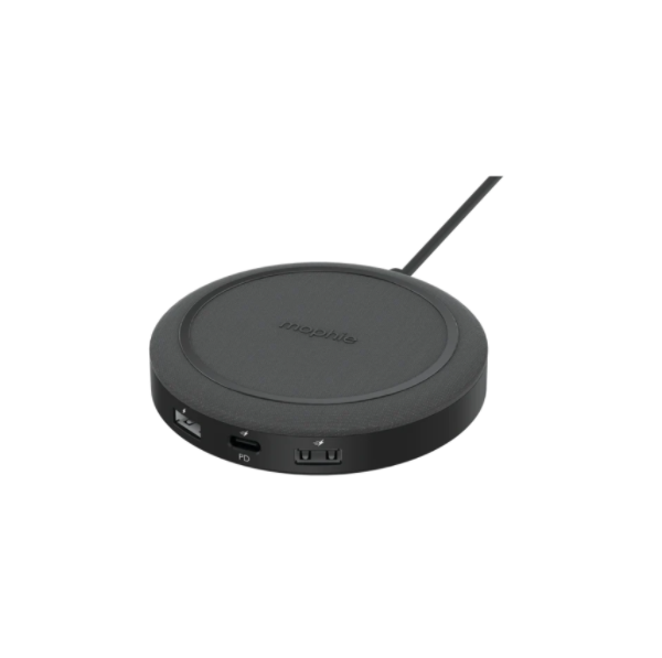 Mophie Universal Wireless Charging Hub, Charge Up to 4 Devices (3 USB Ports + Wireless Charging Surface)
