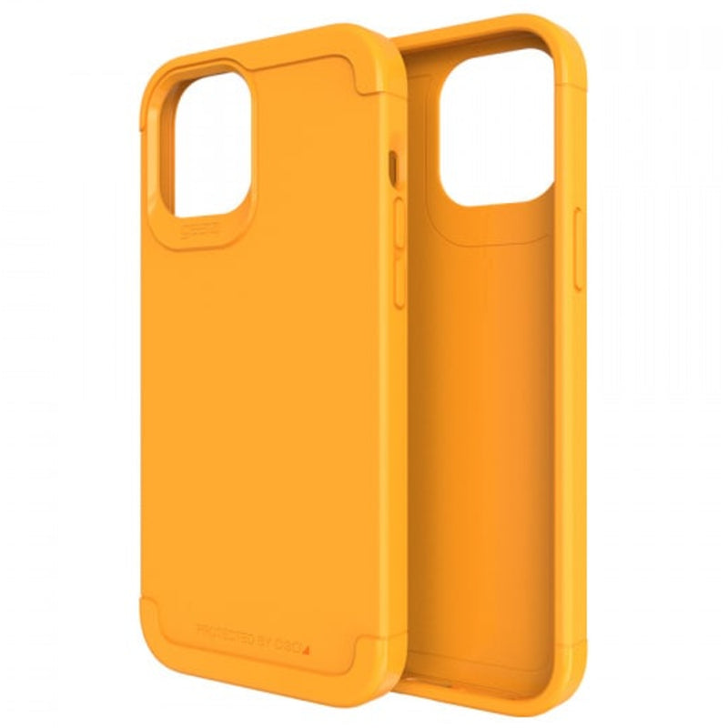 Gear4 Wembley Palette Case - iPhone 12 / 12 Pro 6.1' - Saffron Yellow-Front-Back