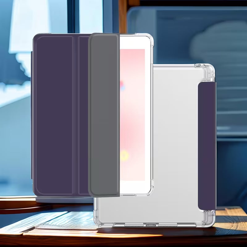 SMART Case with Stylus Holder for Apple iPad 10.9' Air 4 / 5 - Navy / Clear Back