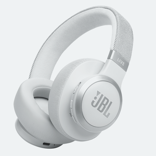 JBL Live 770 Wireless BT Noise Cancelling Over-Ear Headphone - White
