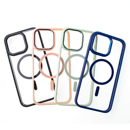 Redefine Metal Camera Lens Transparent MagSafe Case for iPhone 14 / 13 - Black